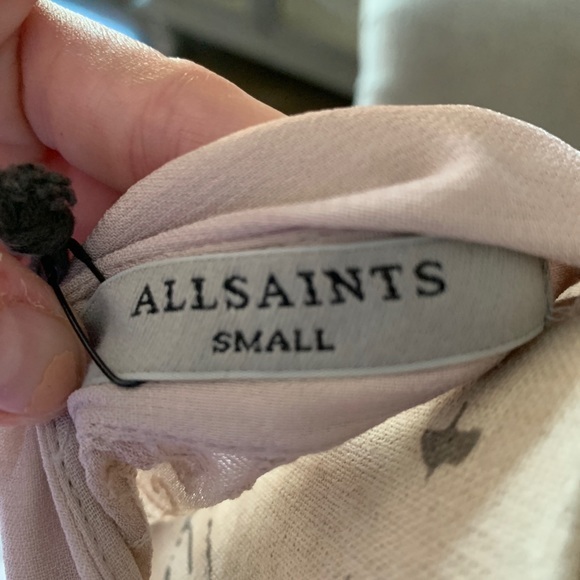 NWT All Saints Vintage Pink Blouse Small - Picture 7 of 7